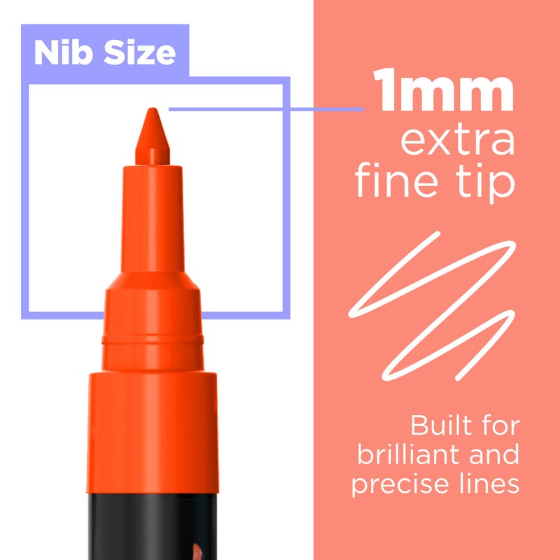 Chalkola Extra Fine Tip Chalk Markers - (1mm Tip, Pack of 40) Neon, Pastel & Metallic | Erasable Liquid Chalk Pens for Chalkboard, Blackboard, Window, Labels, Bistro, Glass - Wet Erase Markers Fine Point - Image 3